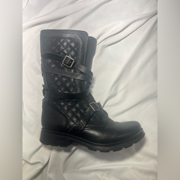 Steve Madden quilted Bounti Combat Leather Boot | 9 - Picture 10 of 11